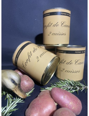 Confit de canard 2 cuisses (620 gr) - 2 parts