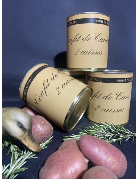 Confit de canard 2 cuisses (620 gr) - 2 parts