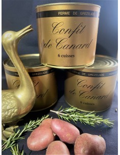 Confit de canard 6 cuisses (1700 gr) - 6 parts