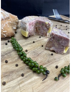 Terrine au foie gras de canard et au poivre vert - 190 gr