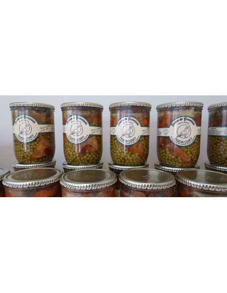 Pigeon confit à la graisse de canard et ses légumes