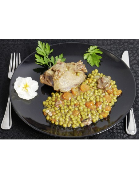 Pigeon confit à la graisse de canard et ses légumes